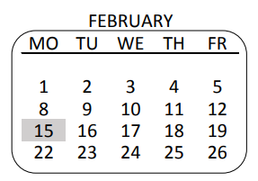 District School Academic Calendar for Westport Heights Elementary for February 2021