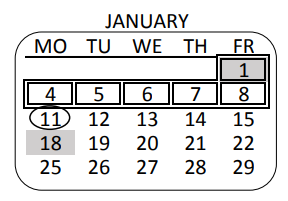 District School Academic Calendar for Wright Middle School for January 2021