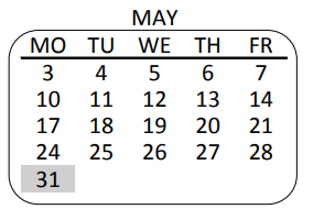 District School Academic Calendar for Leonis Continuation for May 2021