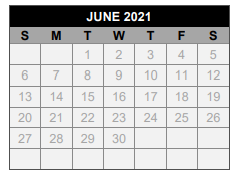 District School Academic Calendar for Lovejoy H S for June 2021