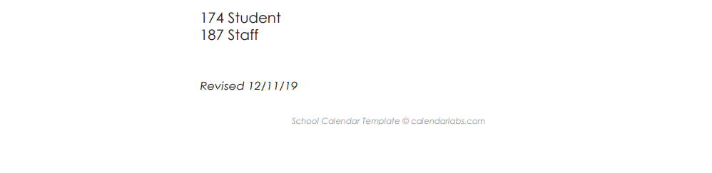 District School Academic Calendar Key for Tubbs Elementary