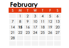 District School Academic Calendar for Snacks Crossing Elem Sch for February 2021