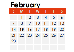 District School Academic Calendar for Eastbrook Elementary School for February 2021