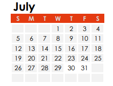 District School Academic Calendar for Eastbrook Elementary School for July 2020