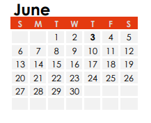 District School Academic Calendar for College Park Elem Sch for June 2021