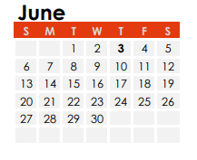 District School Academic Calendar for Snacks Crossing Elem Sch for June 2021