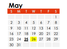 District School Academic Calendar for Central Elementary School for May 2021