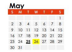 District School Academic Calendar for Guion Creek Middle School for May 2021