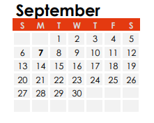 District School Academic Calendar for Snacks Crossing Elem Sch for September 2020