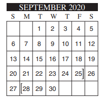 District School Academic Calendar for Houston Elementary for September 2020