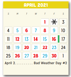 District School Academic Calendar for Poteet High School for April 2021