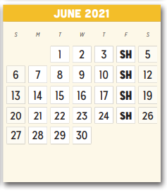 District School Academic Calendar for Poteet High School for June 2021