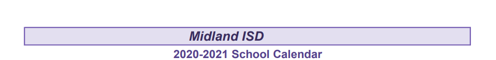 District School Academic Calendar for Parker Elementary