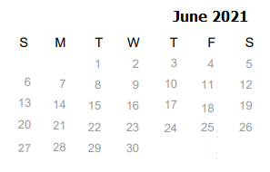 District School Academic Calendar for Challenge Academy for June 2021