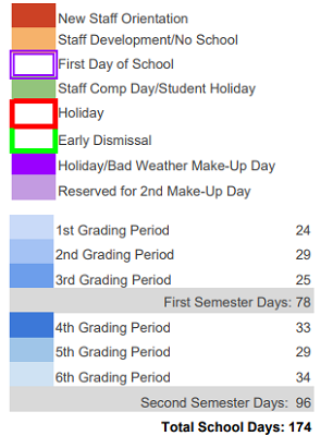 Midway High School - School District Instructional Calendar - Midway