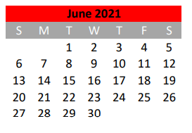 District School Academic Calendar for Houston Elementary for June 2021