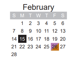 District School Academic Calendar for W L Higgins El for February 2021