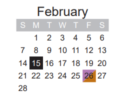 District School Academic Calendar for North Lamar H S for February 2021