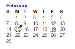 District School Academic Calendar for Marshall High School for February 2021