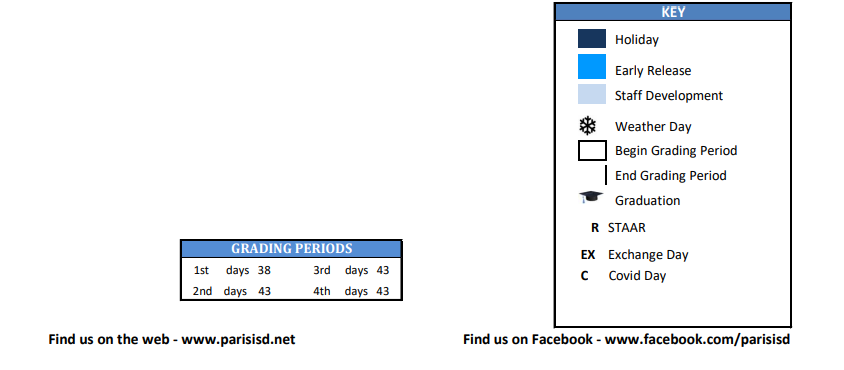 District School Academic Calendar Key for Justiss El