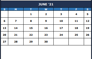 District School Academic Calendar for The Summit Intermediate for June 2021