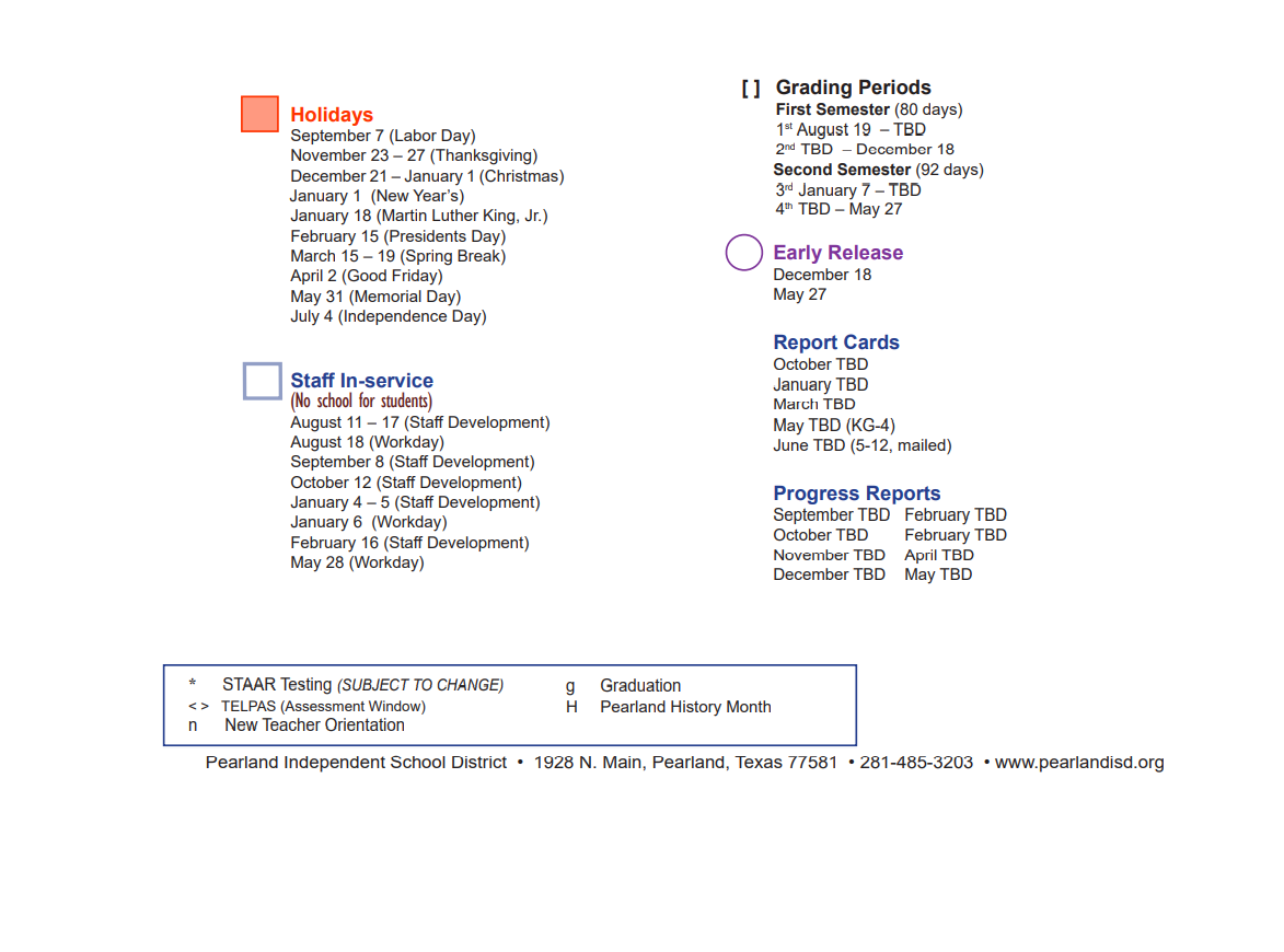 District School Academic Calendar Key for Massey Ranch Elementary