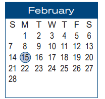 District School Academic Calendar for B J Skelton Career Ctr for February 2021