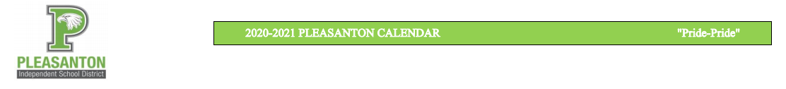 District School Academic Calendar for Pleasanton El