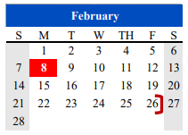 District School Academic Calendar for Derry Elementary School for February 2021