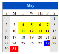 District School Academic Calendar for Cameron Co J J A E P for May 2021