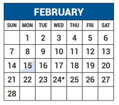 District School Academic Calendar for Mark Twain Elementary for February 2021