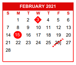 District School Academic Calendar for Robstown High School for February 2021