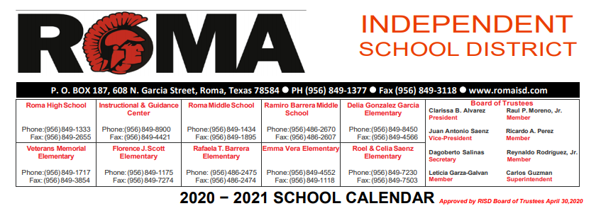 District School Academic Calendar for Roma Middle