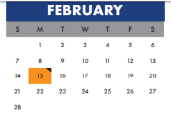 District School Academic Calendar for M L King Academy for February 2021