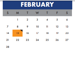 District School Academic Calendar for J T Brackenridge Academy for February 2021