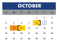 District School Academic Calendar for Davis Middle for October 2020