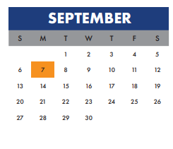 District School Academic Calendar for Hirsch Elementary for September 2020