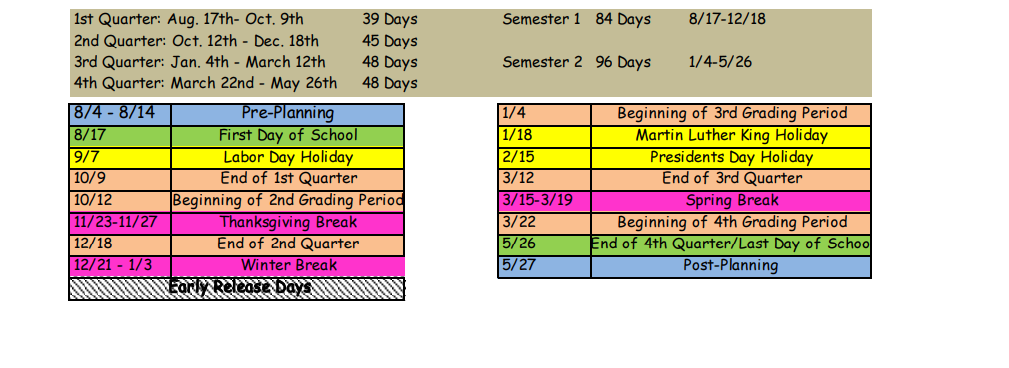 District School Academic Calendar Key for Seminole County Crossroads Alternative School