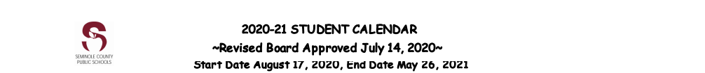 District School Academic Calendar for Seminole County Crossroads Alternative School