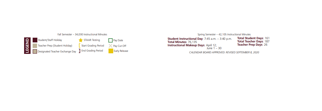 District School Academic Calendar Key for Silsbee H S