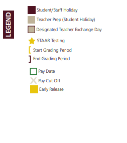 District School Academic Calendar Legend for Hardin Co Alter Ed