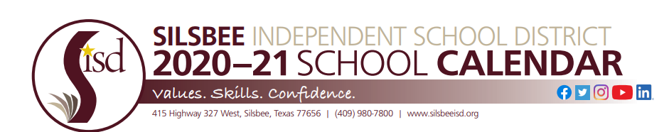 District School Academic Calendar for Silsbee H S