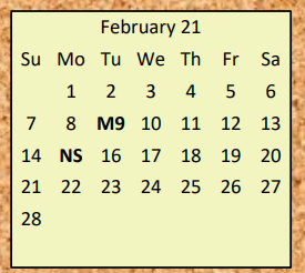 District School Academic Calendar for Smith County Middle School for February 2021