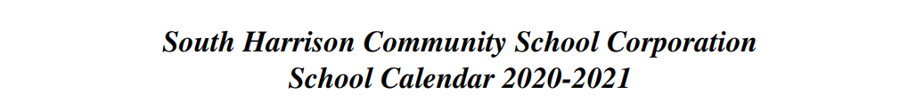 District School Academic Calendar for Harrison County Spec Ed Coop
