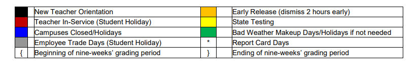 District School Academic Calendar Key for Splendora Intermediate