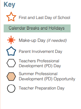 District School Academic Calendar Legend for Spring High School