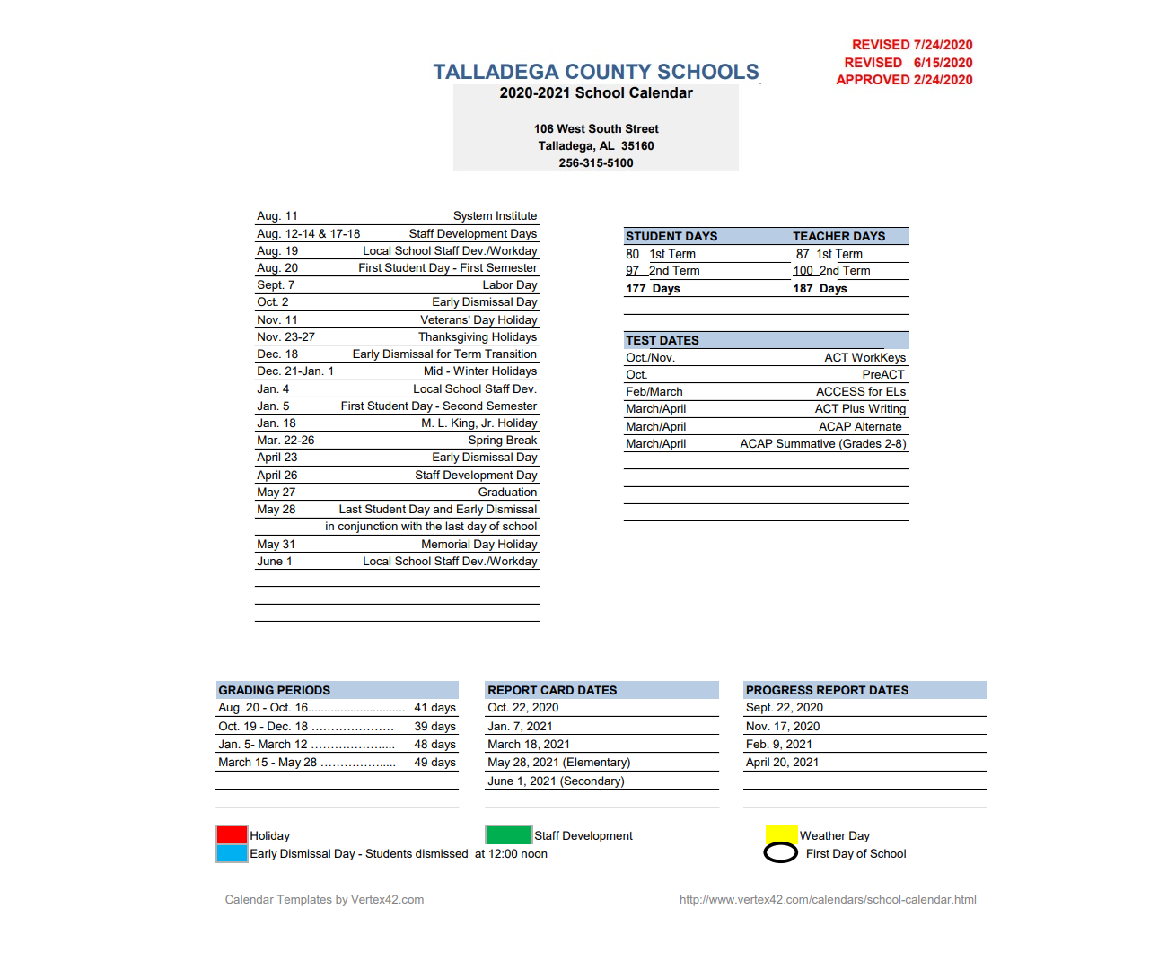 District School Academic Calendar Key for Charles R Drew Middle School