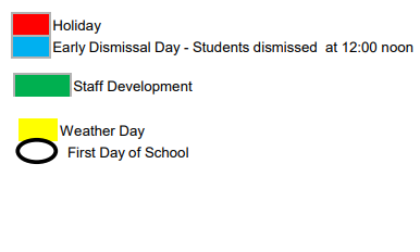 District School Academic Calendar Legend for Charles R Drew Middle School