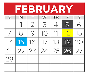 District School Academic Calendar for Terrell H S for February 2021