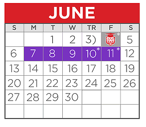 District School Academic Calendar for Kennedy Elementary for June 2021
